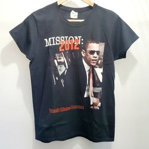 Barack Obama Mission 2012 President USA United‎ States Graphic T Shirt Medium